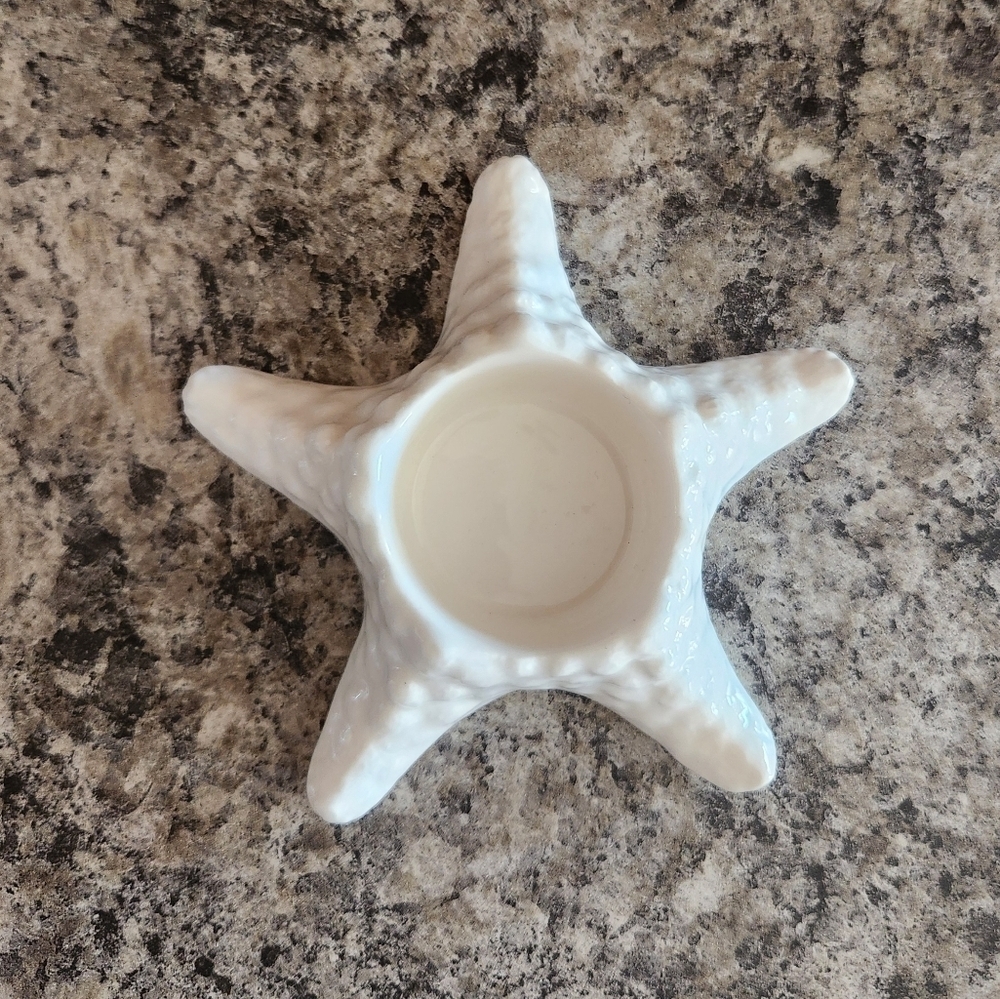 NWT Yankee Candle White Coastal Starfish Tealight Holder